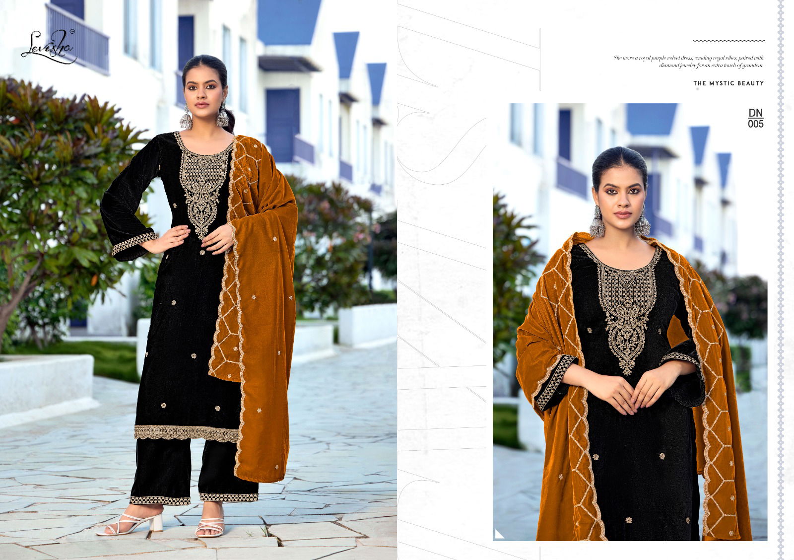 Kashida By Levisha Velvet Embroidery Salwar Kameez Wholesale Price In Surat